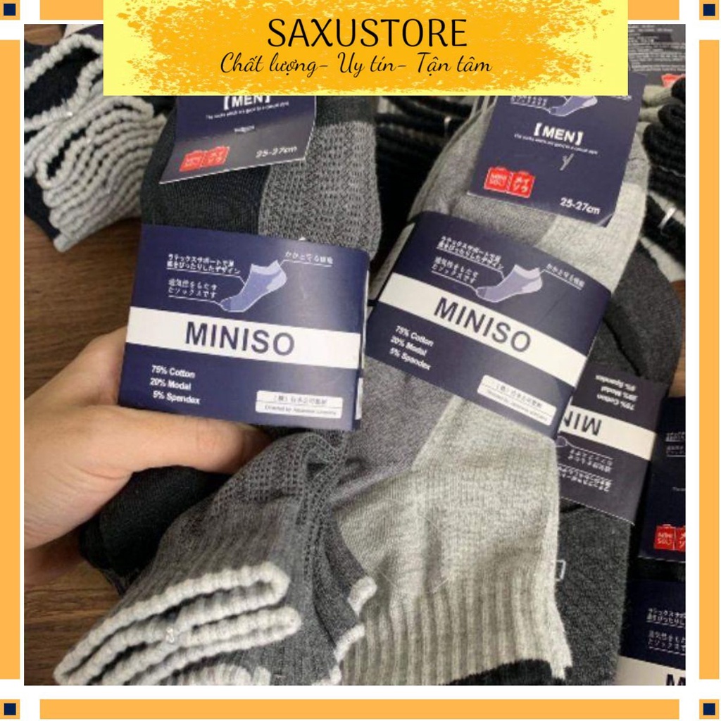 Combo 5 đôi tất nam cổ ngắn cổ cao Miniso Nhật - Chống hôi chân