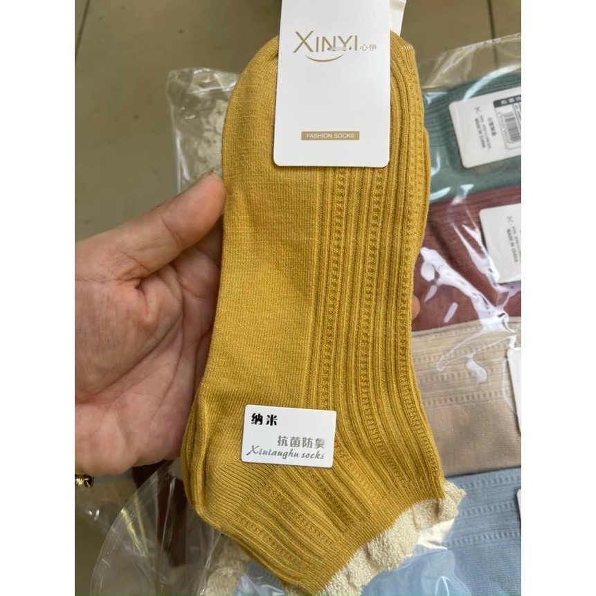 LỐ 10 ĐÔI TẤT DỆT KIM CỔ BÈO TRỘN MÀU SIÊU NỮ TÍNH CHO NỮ - XINYI