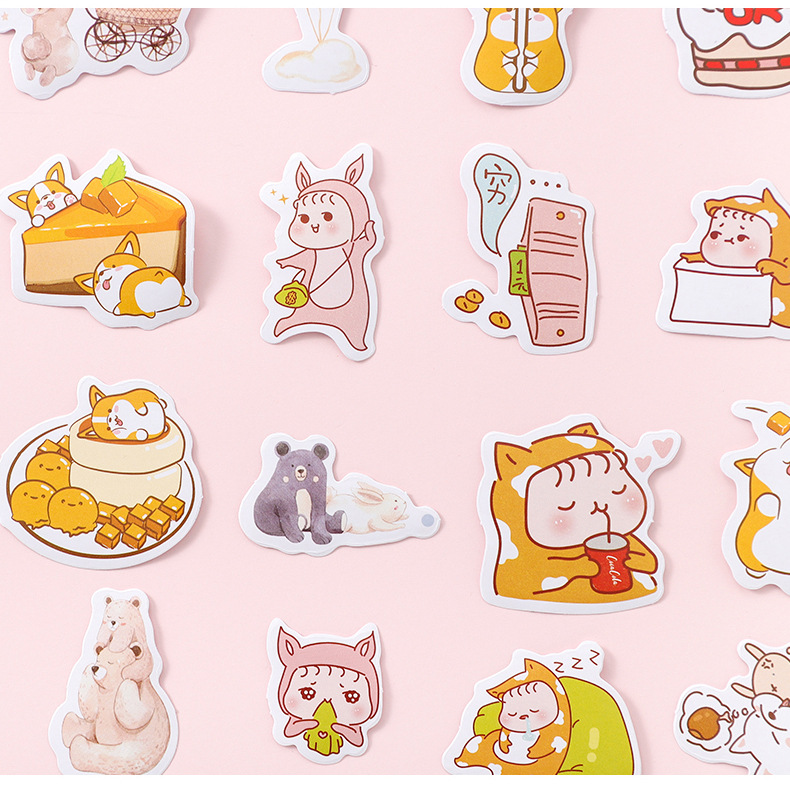 Set 45 Miếng Dán Trang Trí Hình Lá Thư Ngộ Nghĩnh