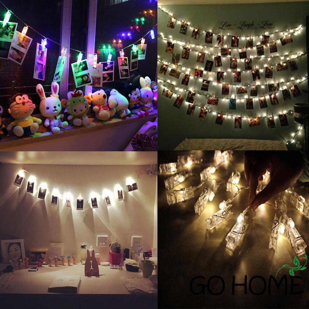 Bộ dây đèn led kẹp và khung ảnh treo tường trang trí độc đáo