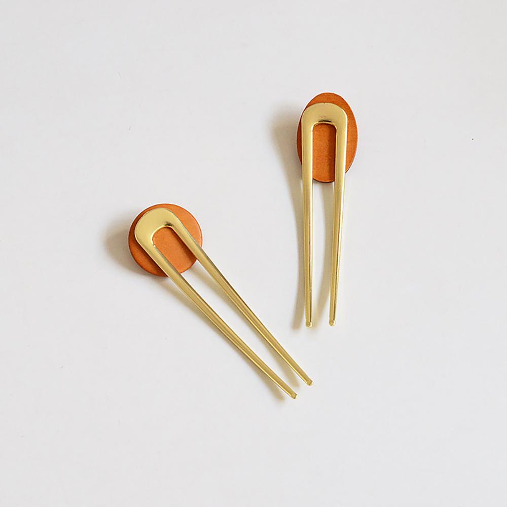 Trâm Cài Tóc Bằng Gỗ Họa Tiết Hình Học Thời Trang