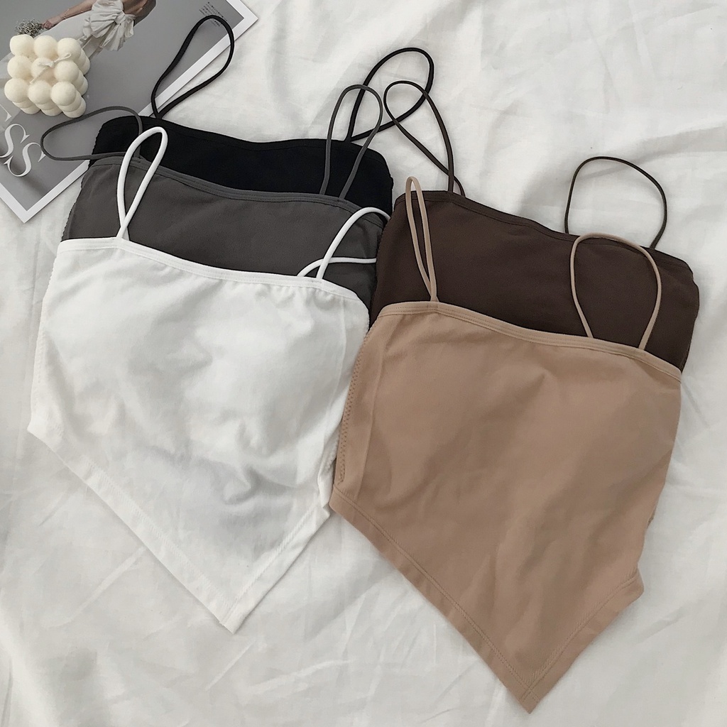 Áo Bra Nữ 2 Dây JEM CLOSET Chất Vải Thun Co Giãn Dáng Yếm Mix Đồ Siêu Sexy TETHER 10338