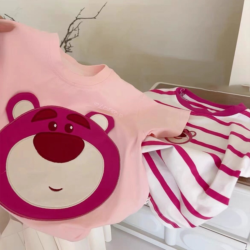 Áo Thun Lotso Pringting Phong Cách Hàn Quốc Cho Bé Gái 0-6 Tuổi
