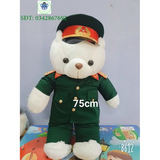 Gấu bông công an, bộ đội, kiểm sát cao 75cm