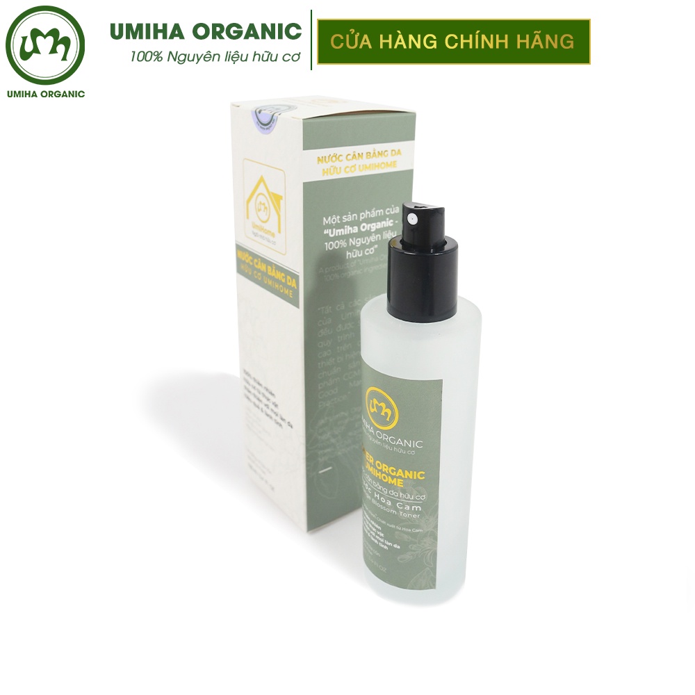 Nước Cân Bằng Da Hoa Cam Hữu Cơ Umiha Organic 100ml Làm Sạch, Dưỡng Ẩm, Se Khít Lỗ Chân Lông