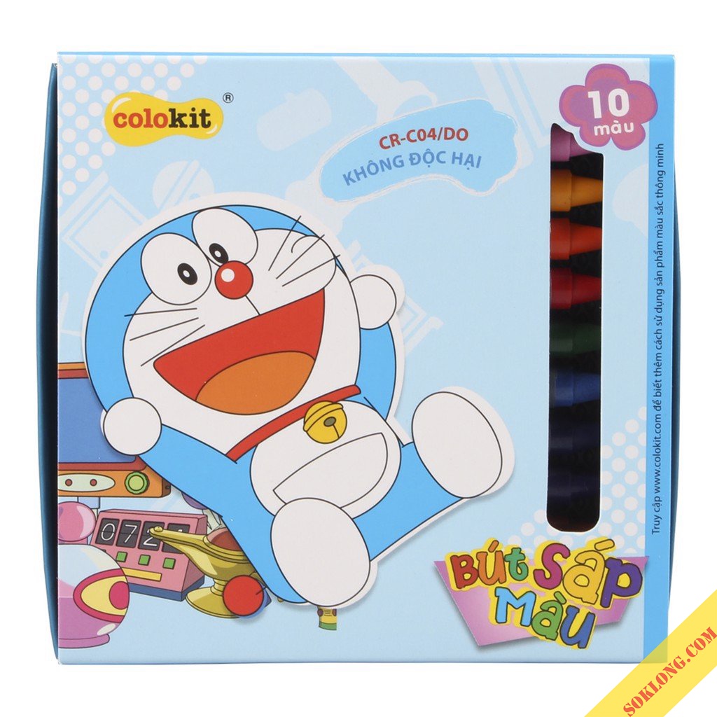 Bút Màu Sáp 10 Màu Thiên Long Colokit Doraemon Cr-C04/Do Bộ Sáp Màu Tô Mỹ  Thuật An Toàn Bám Giấy - Phấn - Bảng Viết - Lau Bảng | Zalora.Vn