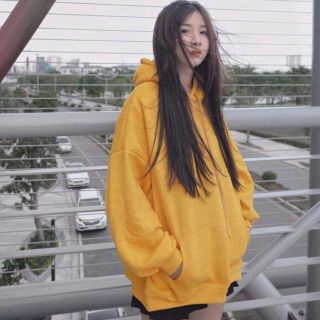 ÁO HOODIE TRƠN MÀU VÀNG
