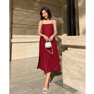 Olv - đầm cherry straps dress