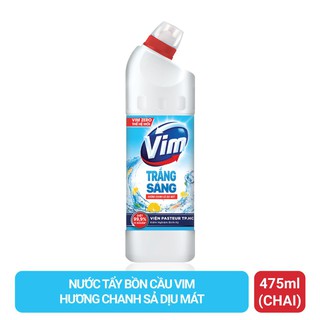 Gel Tẩy rửa Bồn cầu và Nhà tắm Vim Trắng Sáng Hương Chanh Sả 475ml