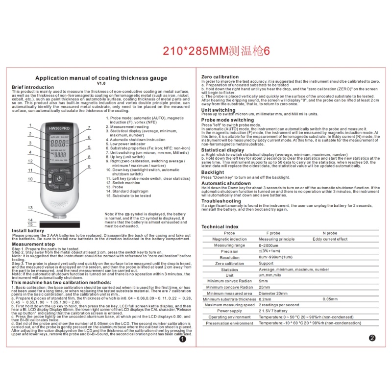 Pcf * Máy Đo Độ Dày Sơn Mạ Kẽm Cho Xe Hơi