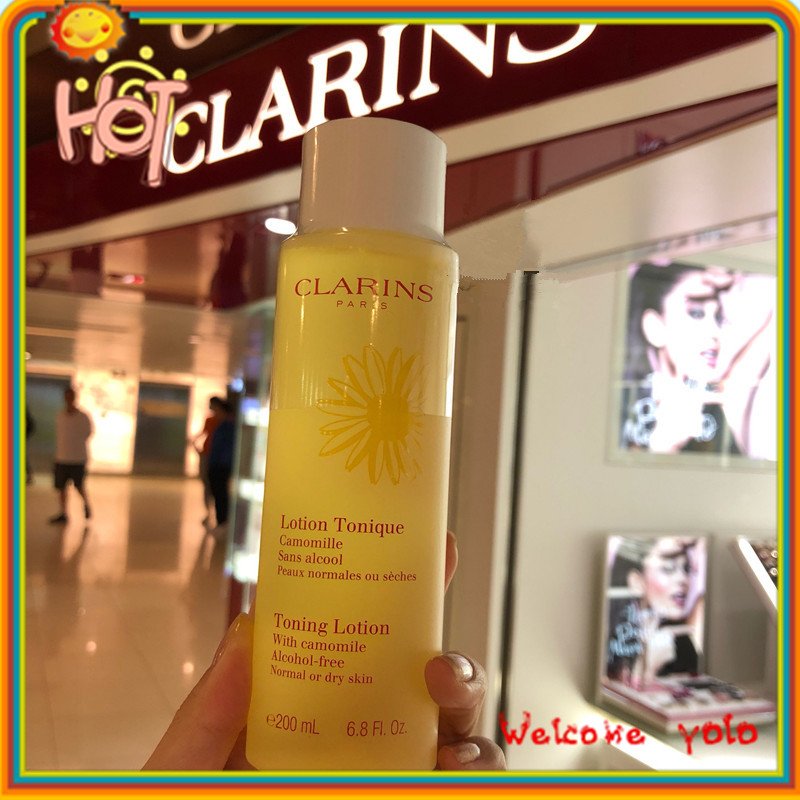 Yolo ❤ Nước hoa hồng Clarins / Clarins Toning Yellow Essence Toner 200ml Nước hoa hồng dưỡng ẩm nhẹ nhàng
