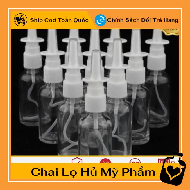 [TOP GIÁ RẺ] Chai xịt mũi thẳng Thủy tinh 5ml,10ml,15ml,20ml,30ml,50ml đựng dung dịch , phụ kiện du lịch