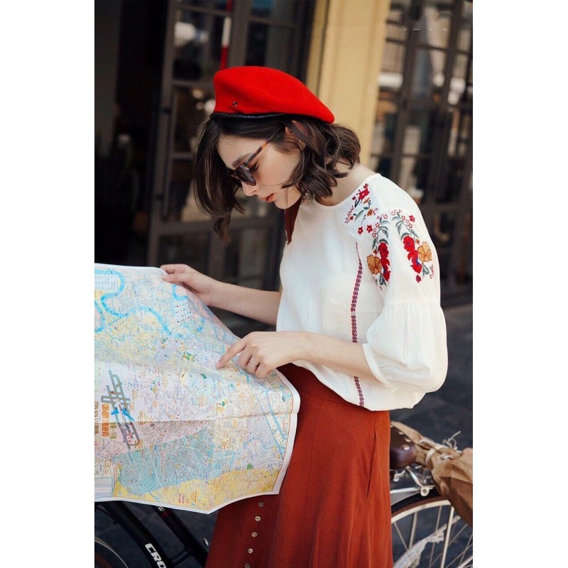 ÁO THÊU HOA SIÊU XINH