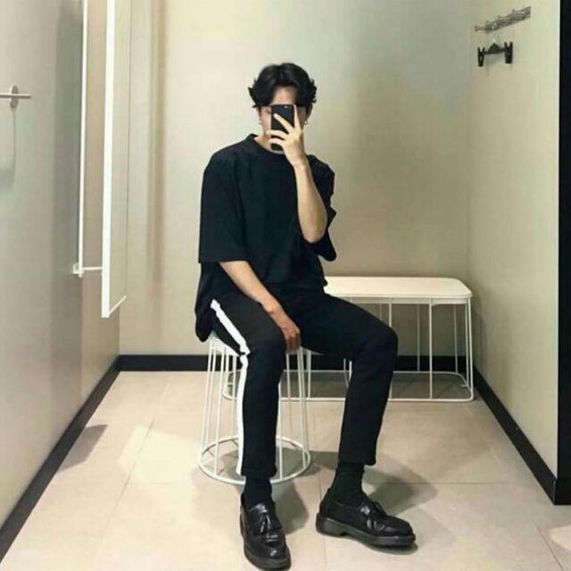 Quần JOGGER 1 sọc suông nam/nữ
