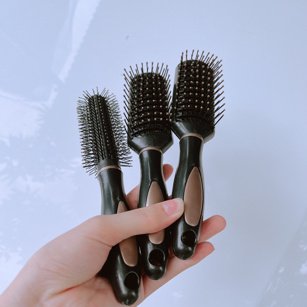 Set 3 Lược chải tóc gỡ rối, tạo kiểu chuyên dụng salon chống rối chống rụng tóc VC30