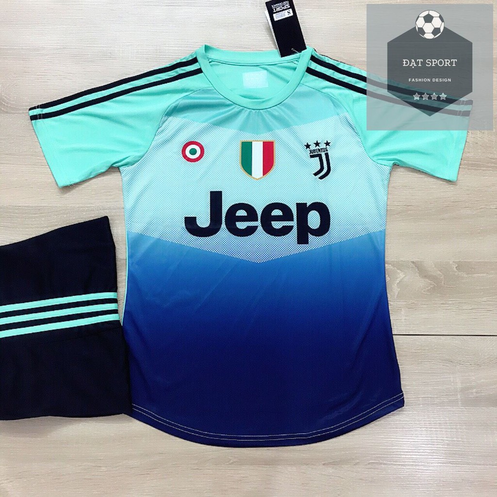 Quần áo bóng đá thun thái cao cấp l1 - Juventus xanh 2020