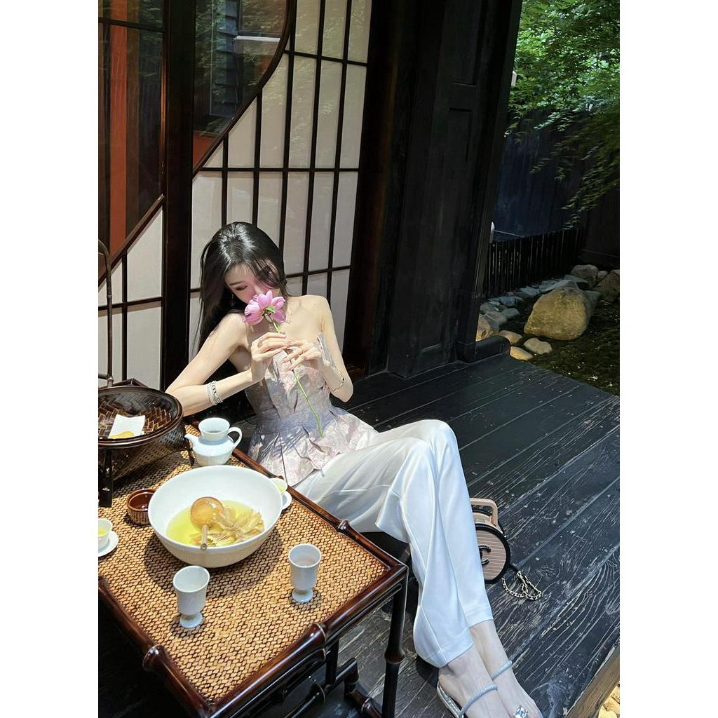 Quần Satin Dài Ống Suông Thời Trang Dành Cho Nữ 61196