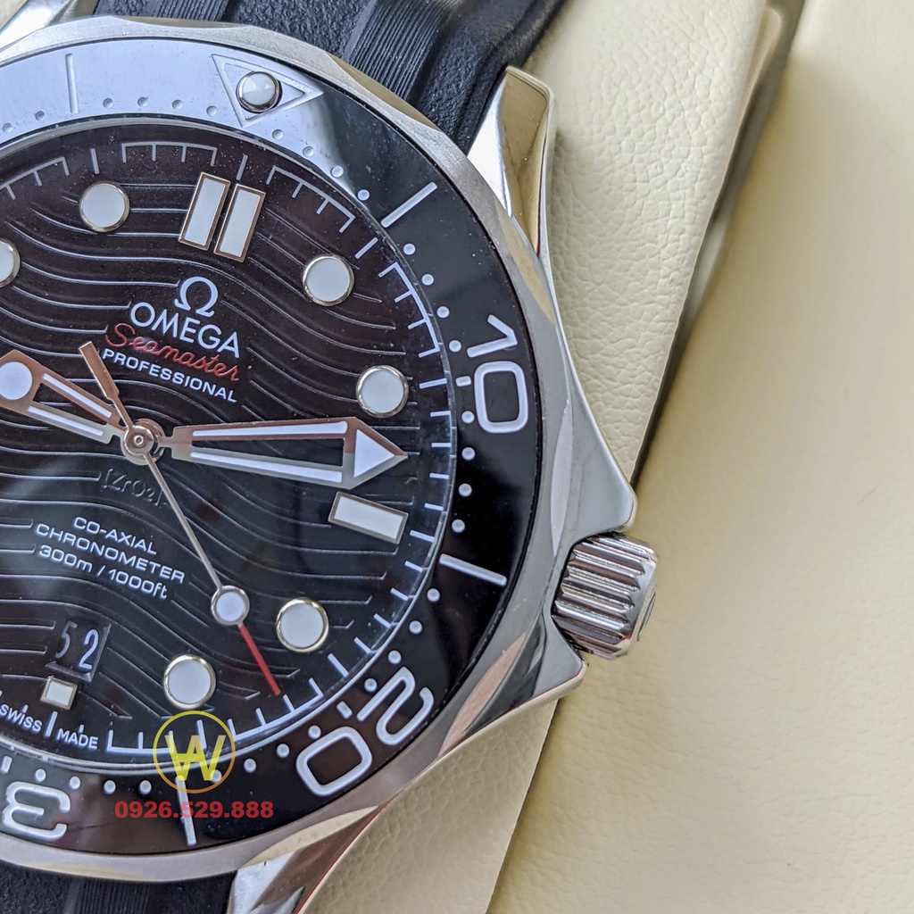 Đồng Hồ Nam OMG Dây Kim Loại/Dây Cao Su Cao Cấp Máy Lộ Cơ Mặt Đen, Có Chức Năng Lịch Ngày