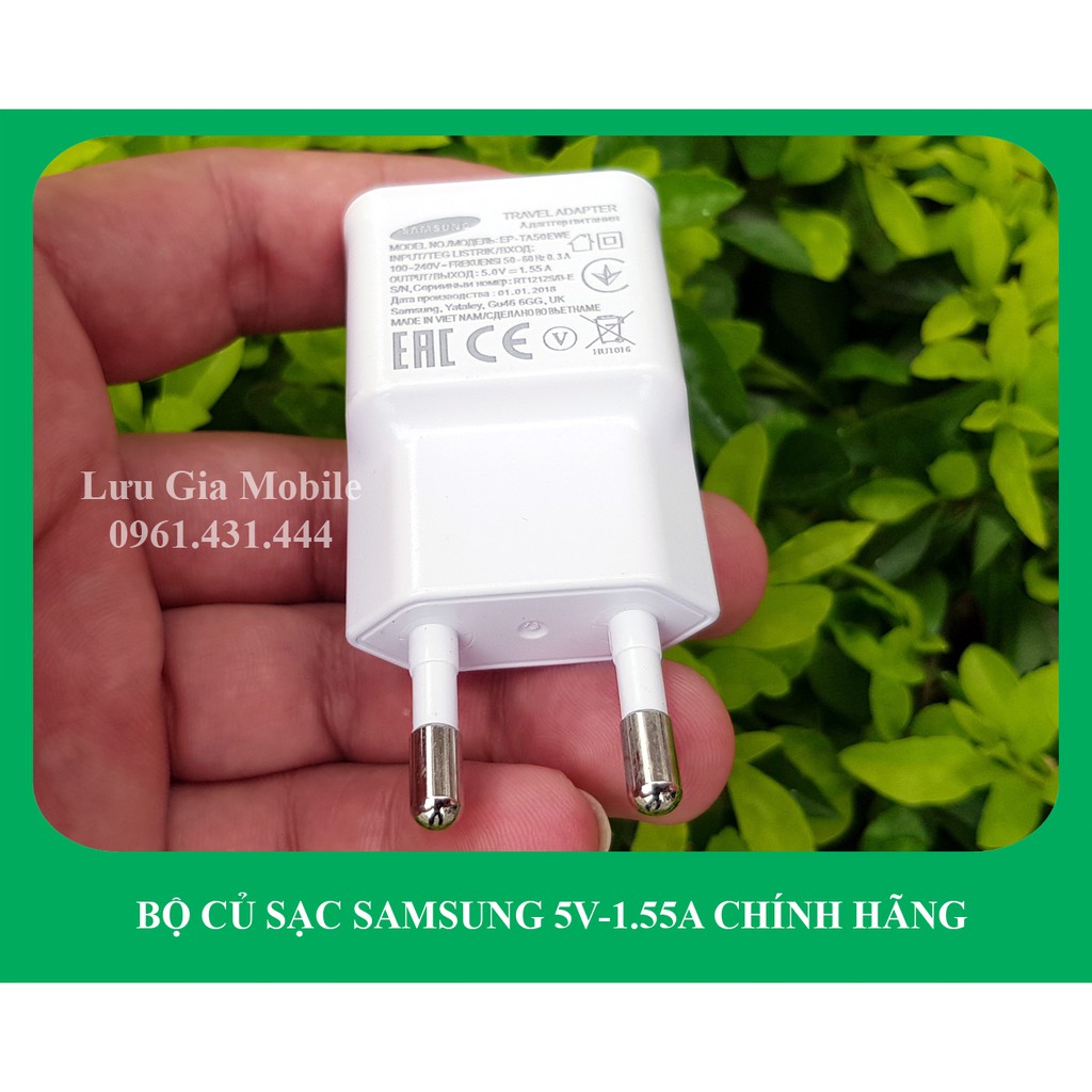 Bộ củ sạc Samsung A10 A10S chính hãng 5V - 1.55A