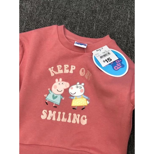 Áo nỉ Peppa Pig size 1y-7y