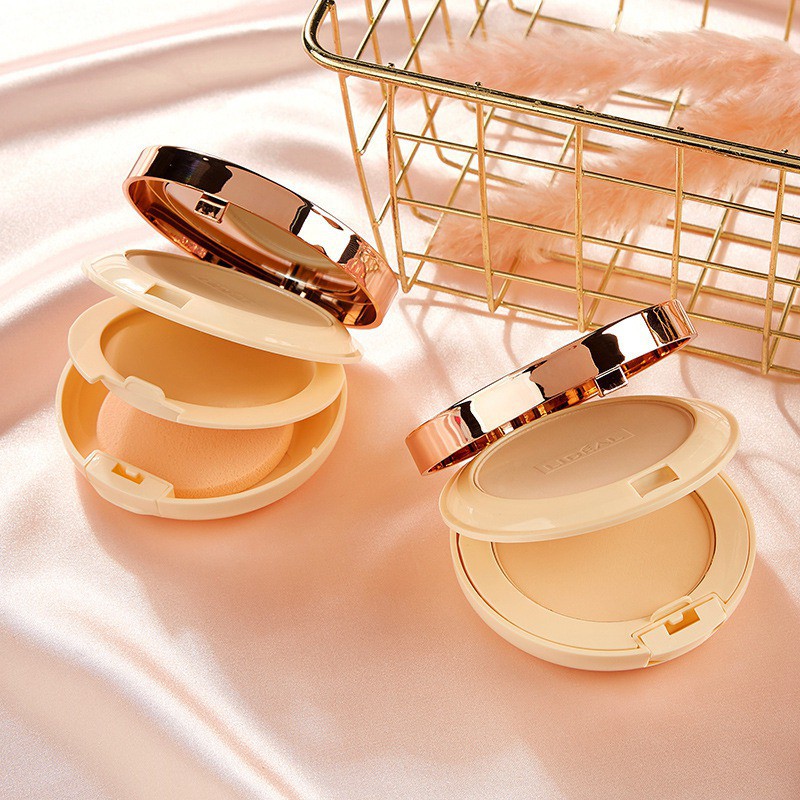 [Hàng mới về] Phấn nén che khuyết điểm hai lớp kiềm dầu trang điểm sáng da | BigBuy360 - bigbuy360.vn