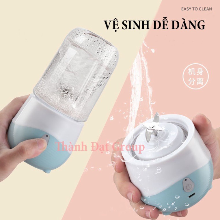 Máy xay sinh tố cầm tay mini công suất khỏe hàng nhập khẩu sạc pin -Tiện lợi chắc chắn mẫu mới 2021