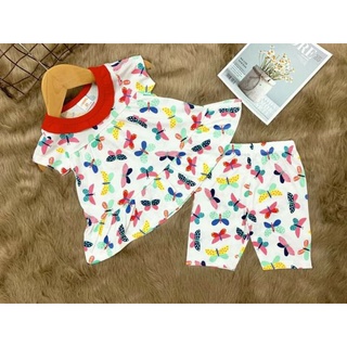Bộ cotton 4c bé gái - Đồ bộ trẻ em