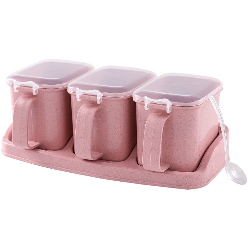 Bộ 3 đựng gia vị bằng nhựa an tòan với sức khỏe - Tổng buôn gia dụng