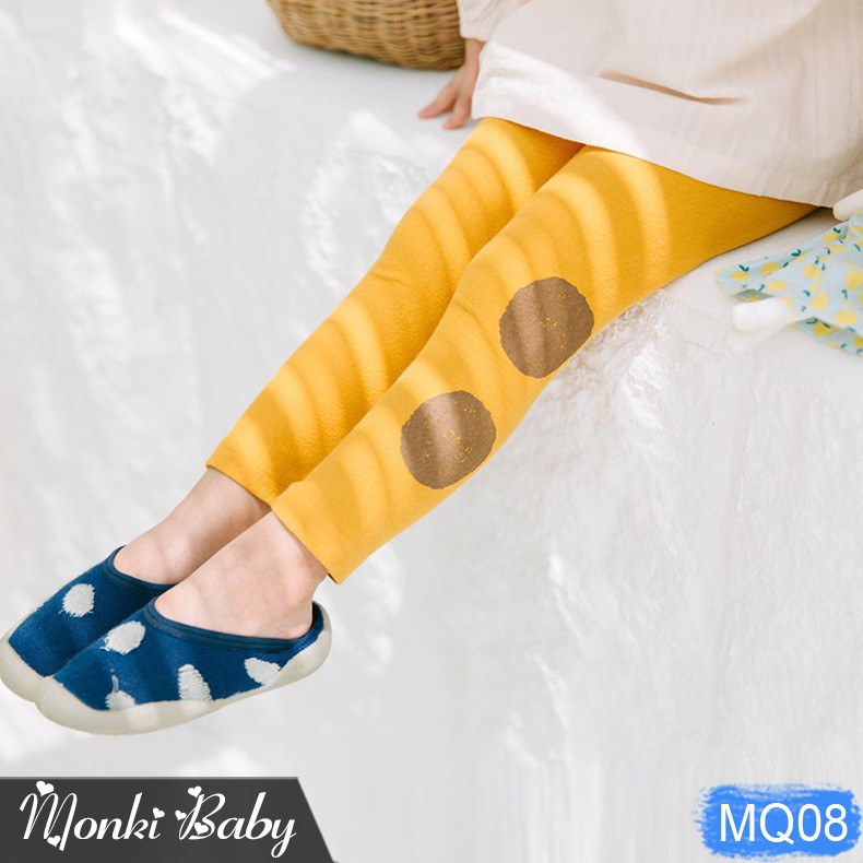 [SALE LẺ] - Quần legging chấm bi cho bé gái, chất dày dặn, mềm mịn, co giãn tốt, không bai xù | MQ08