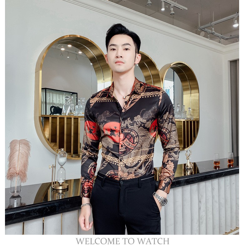 (TRỢ GIÁ)Thời Trang Nam Thanh Lịch In 5D Cao Cấp - Áo sơ mi Vải lụa cao cấp SM000012 | BigBuy360 - bigbuy360.vn