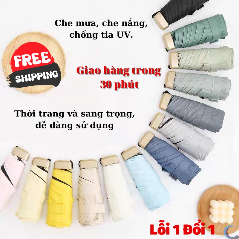 Dù Mini Ô Dù Ngoài Trời Che Mưa Nắng Chống Thấm Nước Cao Cấp Du Che Mưa Asaki