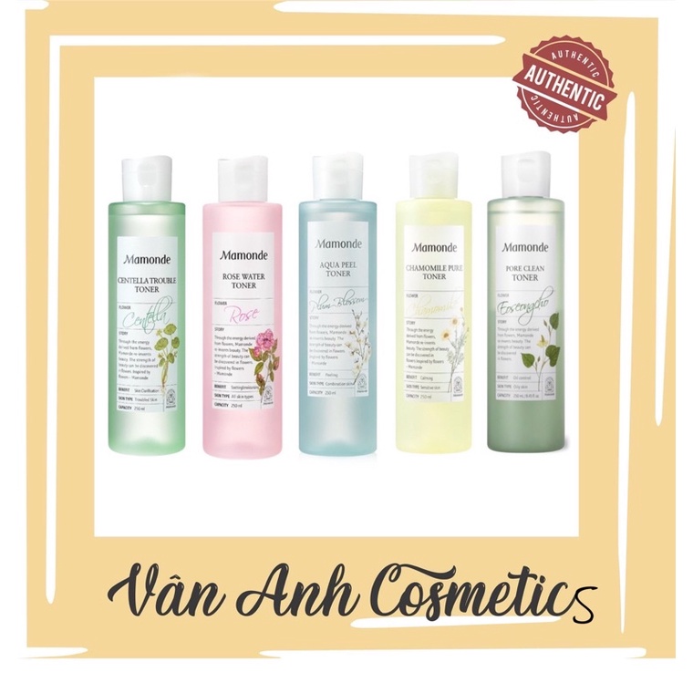 Nước hoa hồng cấp ẩm, kiềm dầu, se khít lỗ chân lông Mamonde Toner 250ml