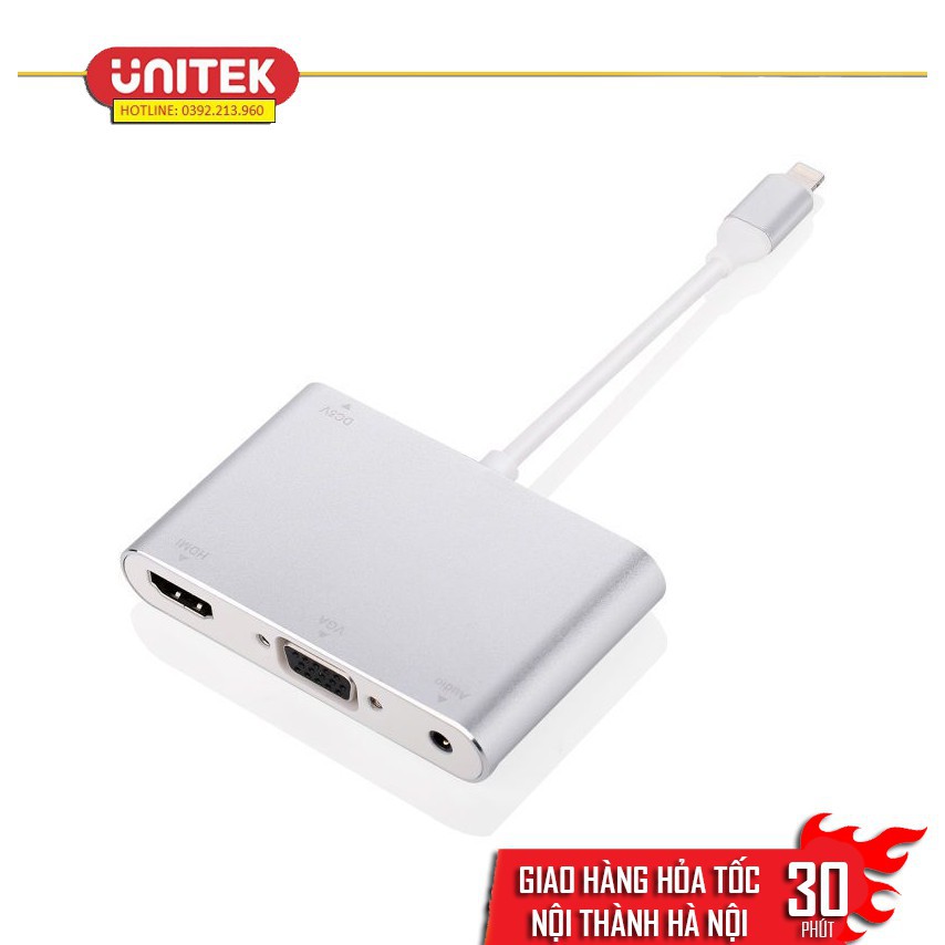 Cáp chuyển đổi Lightning to Digital AV Multiport HDMI VGA Audio Adapter