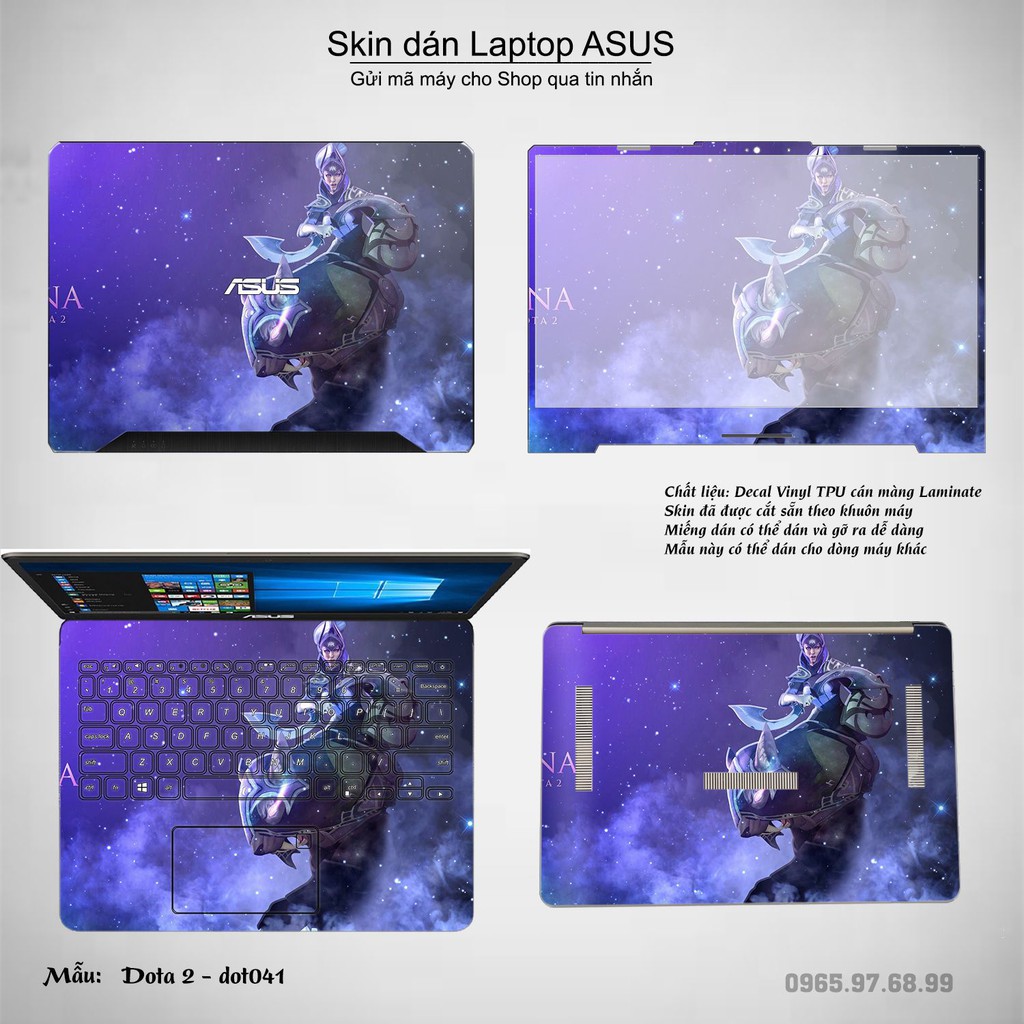 Skin dán Laptop Asus in hình Dota 2 _nhiều mẫu 7 (inbox mã máy cho Shop)