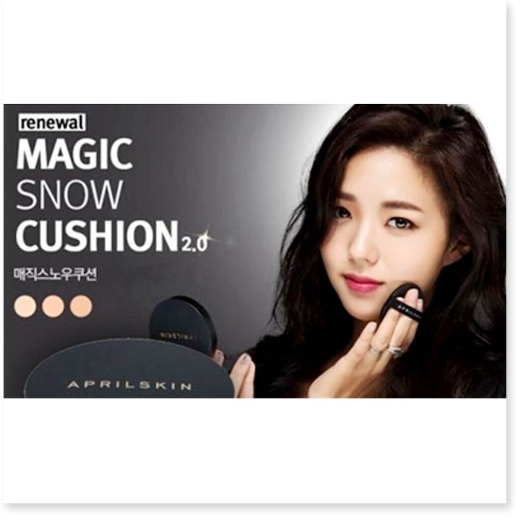 [Mã giảm giá của shop] Phấn Nước Che Phủ Hoàn Hảo Aprilskin Black Magic Snow Cushion Mẫu Mới