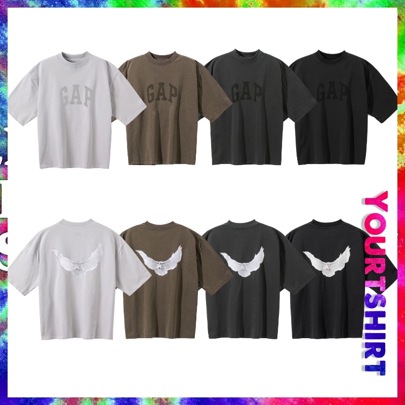 #T45 Áo Thun oversized tees Họa Tiết Chim Bồ Câu Phong Cách vintage Dành Cho Nam