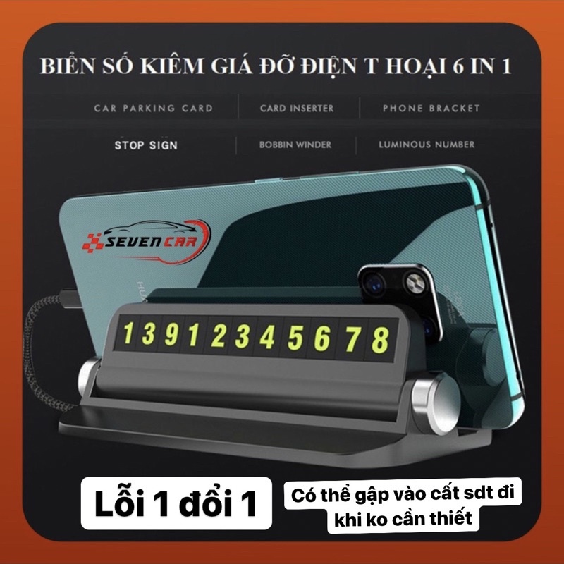 Bảng ghi số điện thoại oto, ghi số điện thoại xe hơi khi dừng đỗ xe- có kèm kệ, giá đỗ để oto - SEVEN.CAR