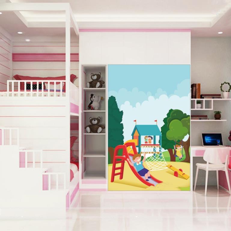 Tranh dán tường phòng thiếu nhi khổ lớn, tranh dán tường cho bé, tranh sinh động trang trí phòng cho bé