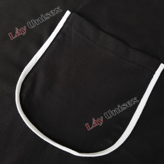 Áo thun đen basic viền trắng
