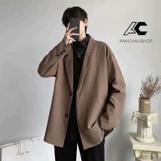 Áo blazer nam, Áo Vest Nam phong cách Hàn Quốc Dáng Rộng Retro ANHCHAU AD06
