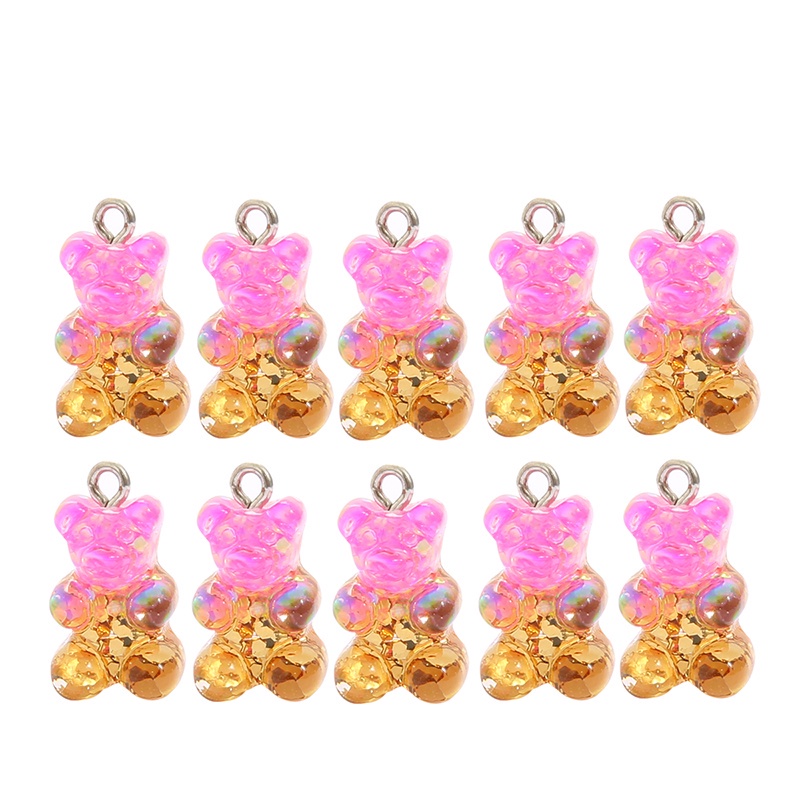 Phụ kiện BEADIA hình gấu Gummy bằng nhựa resin nhiều màu dễ thương dùng làm đồ trang sức/ dây chuyền/ móc khóa diy