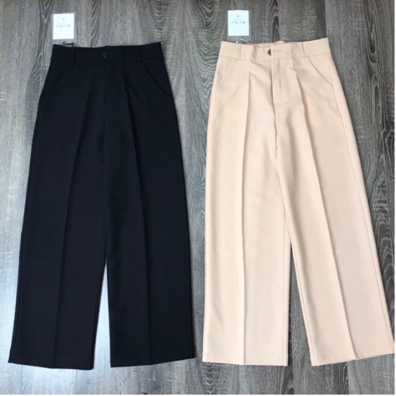 QUẦN DÀI NỮ ỐNG SUÔNG QUẦN ỐNG RỘNG CULOTTES VẢI TUYẾT MƯA CÔNG SỞ KHÓA GIỮA | BigBuy360 - bigbuy360.vn