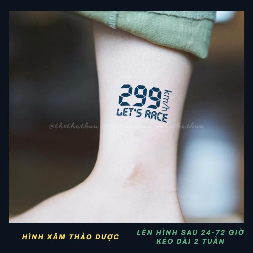 Hình Xăm Tạm Thời Thảo Dược 15 Ngày Không Thấm Nước Mồ Hôi Thethathuu 299km/h Z001