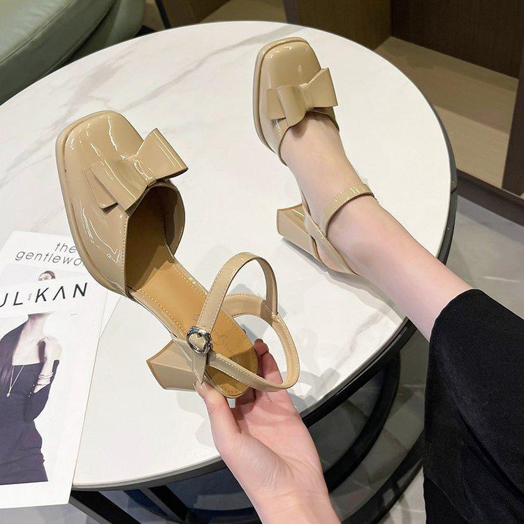 Sandal Cao Gót Hở Ngón Thiết Kế Mới Thời Trang Theo Phong Cách Pháp Cho Nữ