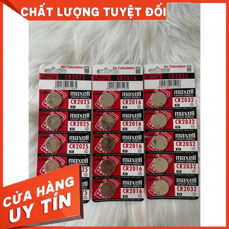 [HDMusictechnology] Pin Cmos Maxell CR2016 Lithium 3V Vỉ 5 Viên