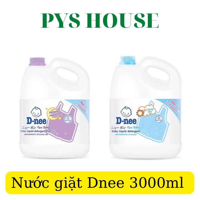 Combo 2 can nước giặt quần áo trẻ em dnee 3000ml chính hãng - ảnh sản phẩm 1