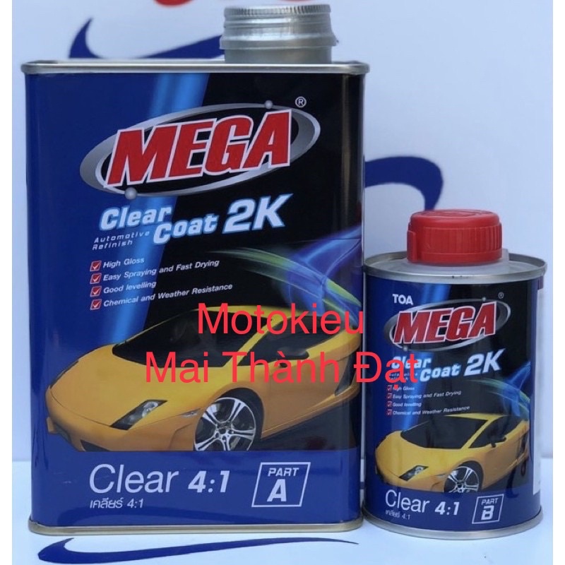 Dầu Bóng 2K 2:1 Mau Khô Kuruma ( Sơn oto - xe máy ) 1kg + 0,5lit . MotokieuMaiThànhĐạt