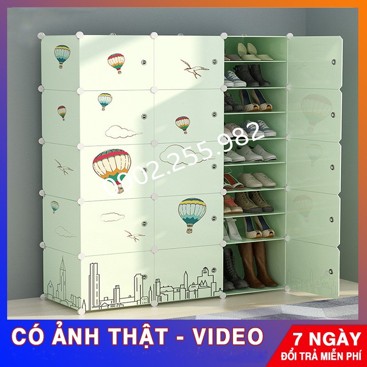 TỦ GIÀY CHIA Ô CỬA KINH KHÍ CẦU ĐỂ ĐƯỢC 60 ĐÔI GIẦY/DÉP SIÊU ĐẸP