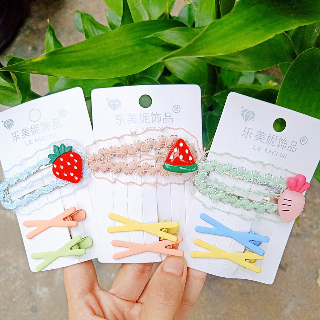 Set kẹp tóc 3 món Cute Fruit