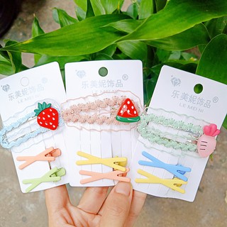 Set kẹp tóc 3 món Cute Fruit